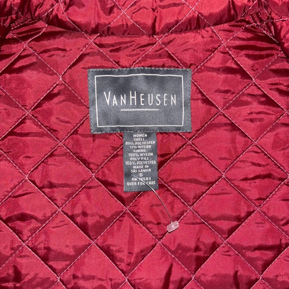 NWT Van Heusen Rose Pink Quilted Vest Women’s S Autumn Old Money Classic Casual - Picture 8 of 10